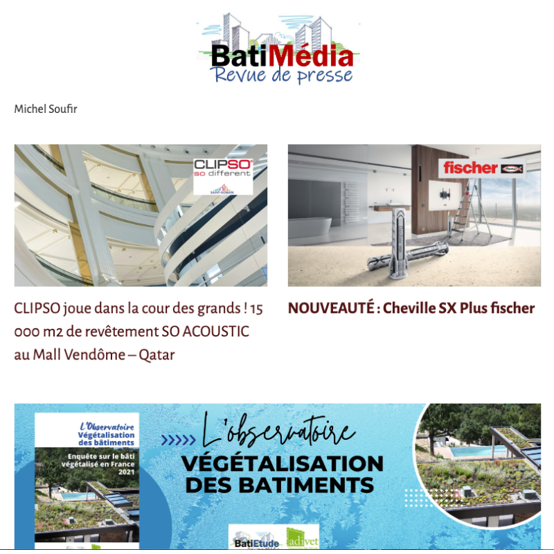 Revue de presse BatimediaLive du 2 mai 2023