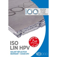 ISO LIN HPV, isolant réflecteur respirant avec écran HPV et laine de lin